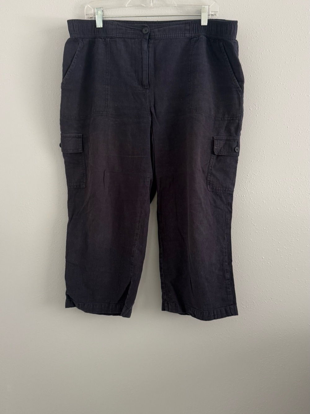 Talbots Navy Cargo Capri Pants